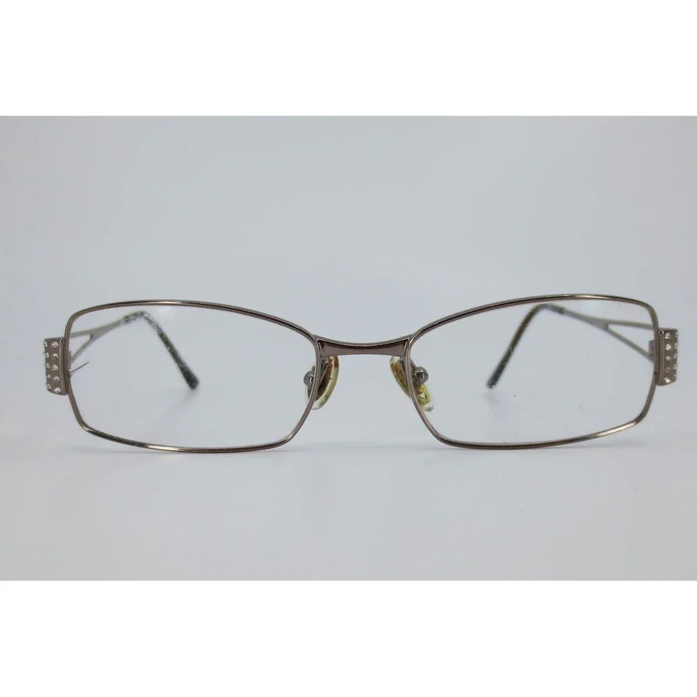 Versace Mod 1117-B Bronze Medusa Rectangular Eyeglasses Frames Italy 135